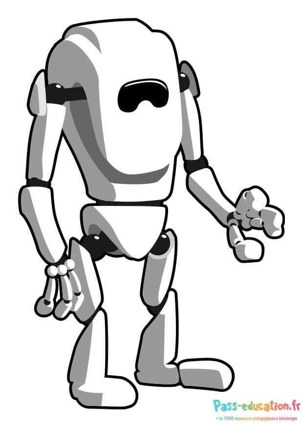 Coloriage Robot souriant à imprimer et colorier