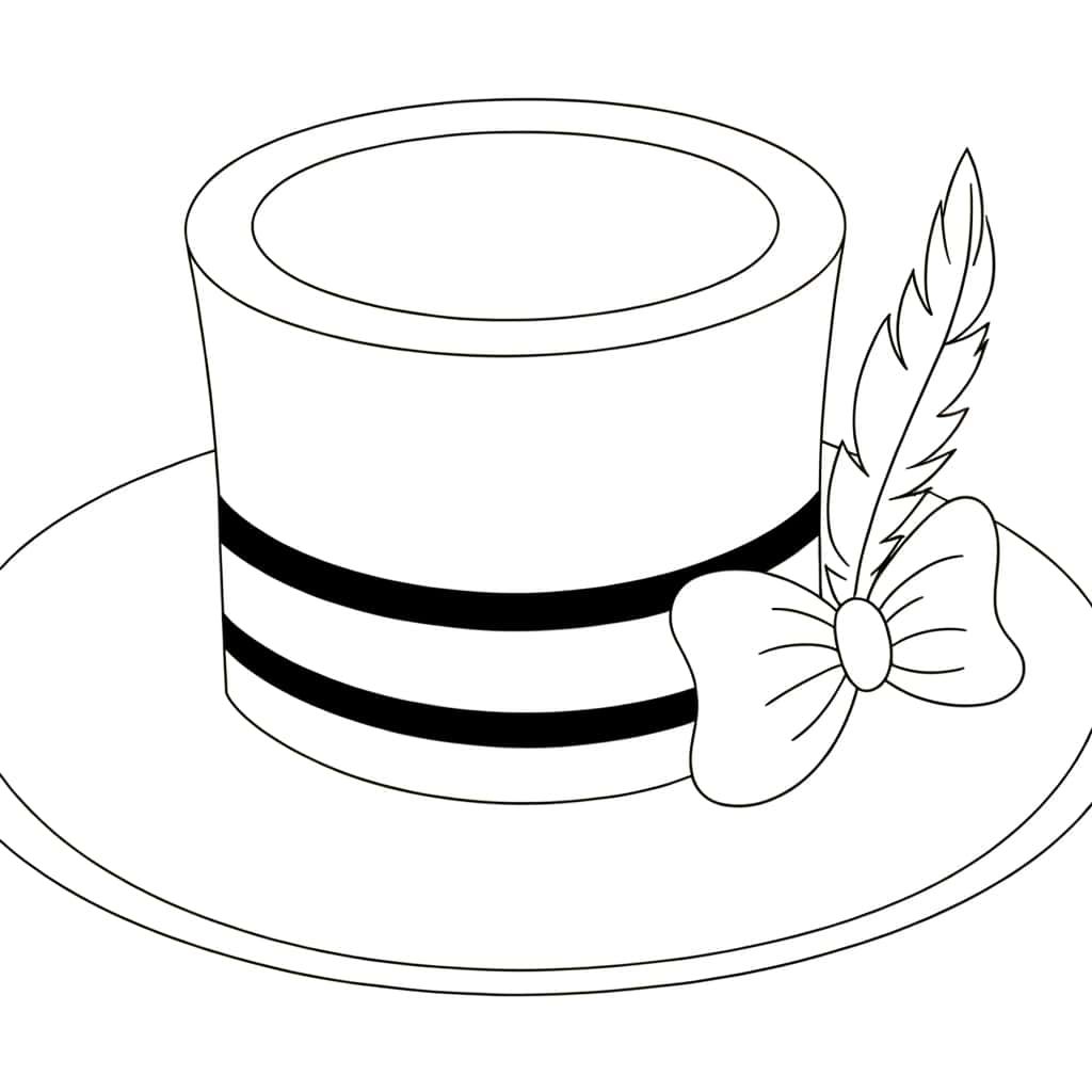 Coloriage Chapeau élégant à imprimer et colorier