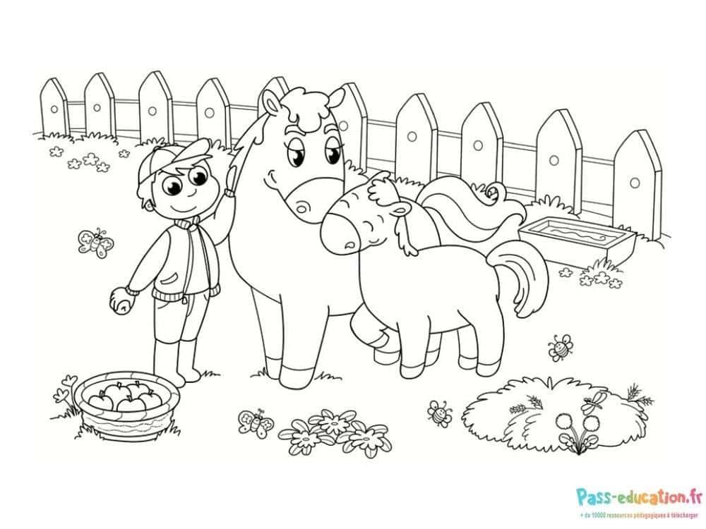 Coloriage Amis de la ferme à imprimer et colorier