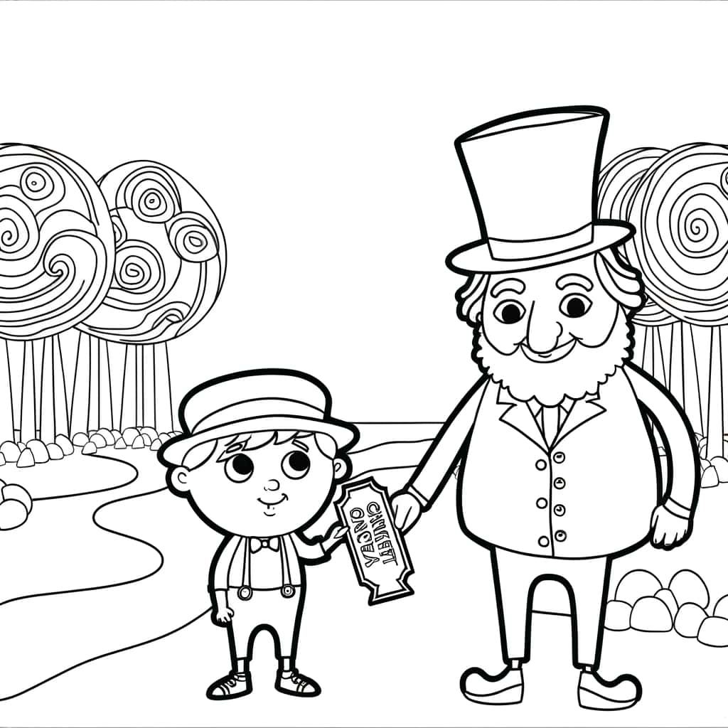 Coloriage Aventure chocolatée à imprimer et colorier