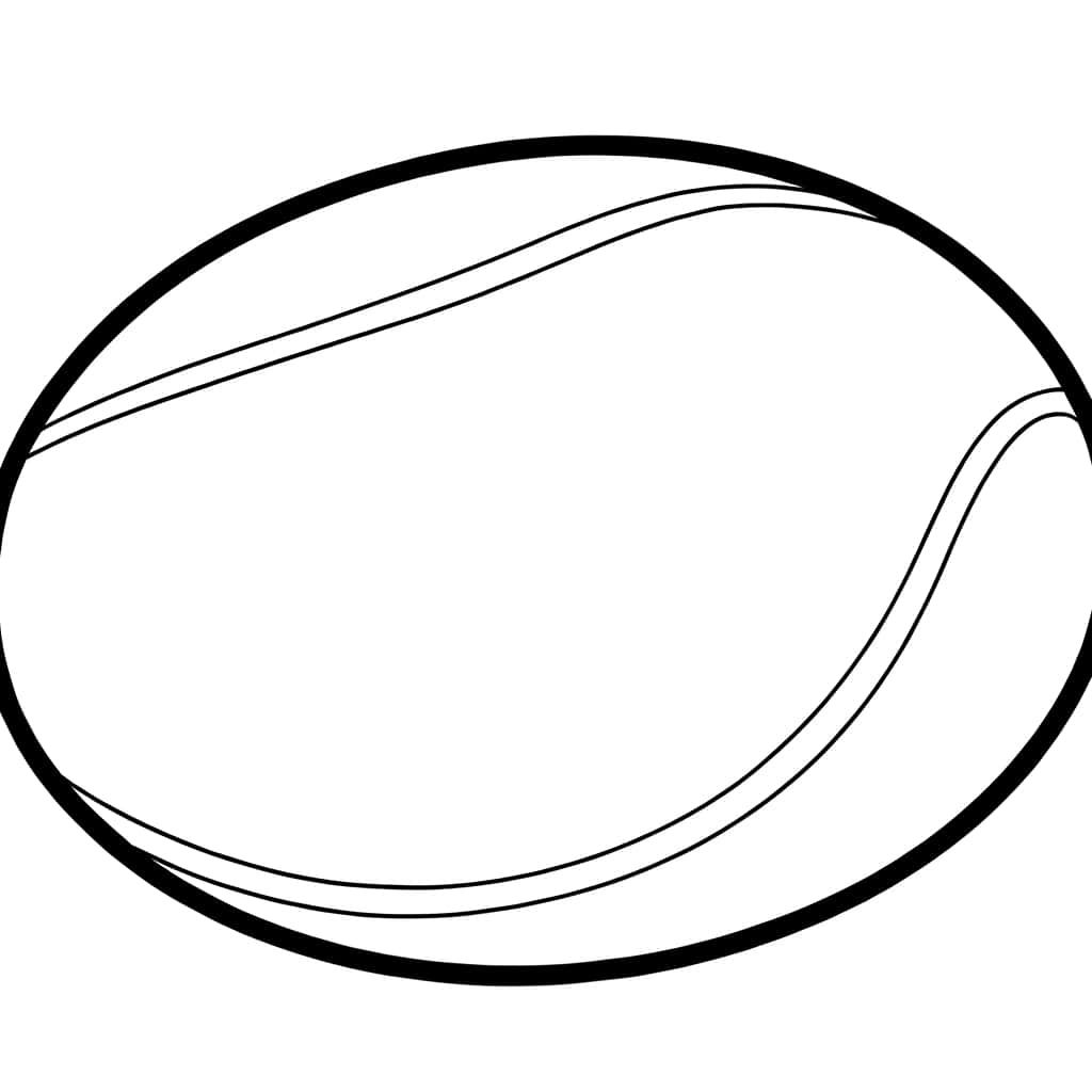 Coloriage Balle de tennis à imprimer et colorier