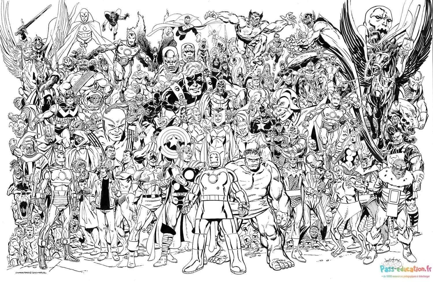 Coloriage Super-héros Marvel à imprimer et colorier