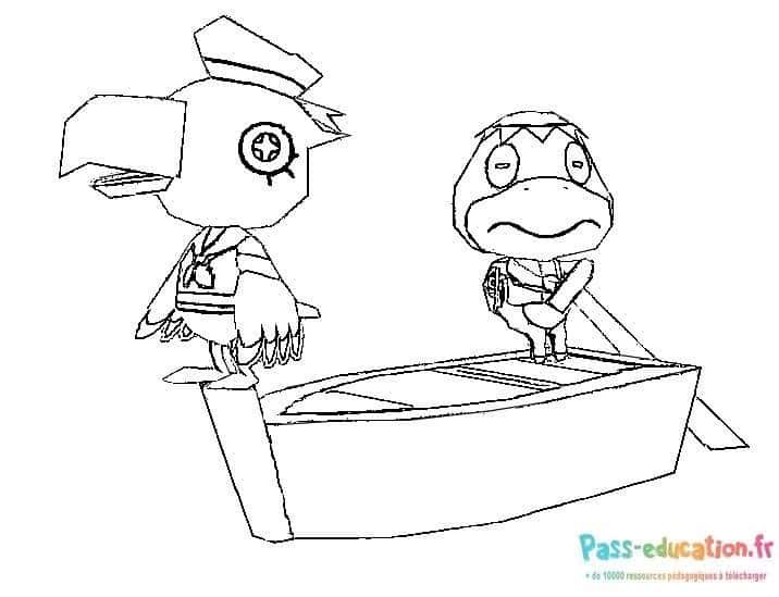 Coloriage Aventuriers Animal Crossing à imprimer et colorier