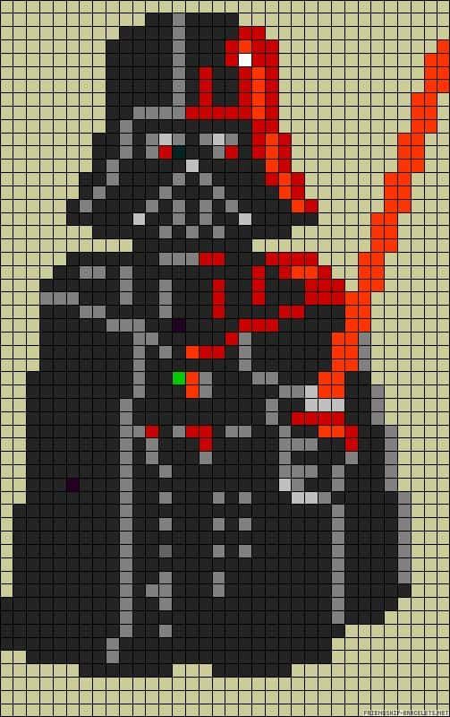 Coloriage Darth Vader Pixel à imprimer et colorier