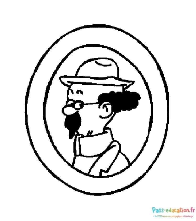 Coloriage Explorateur en safari à imprimer et colorier