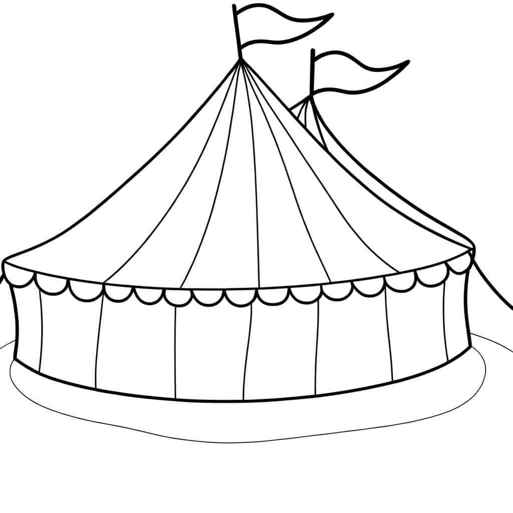 Coloriage Chapiteau de cirque à imprimer et colorier