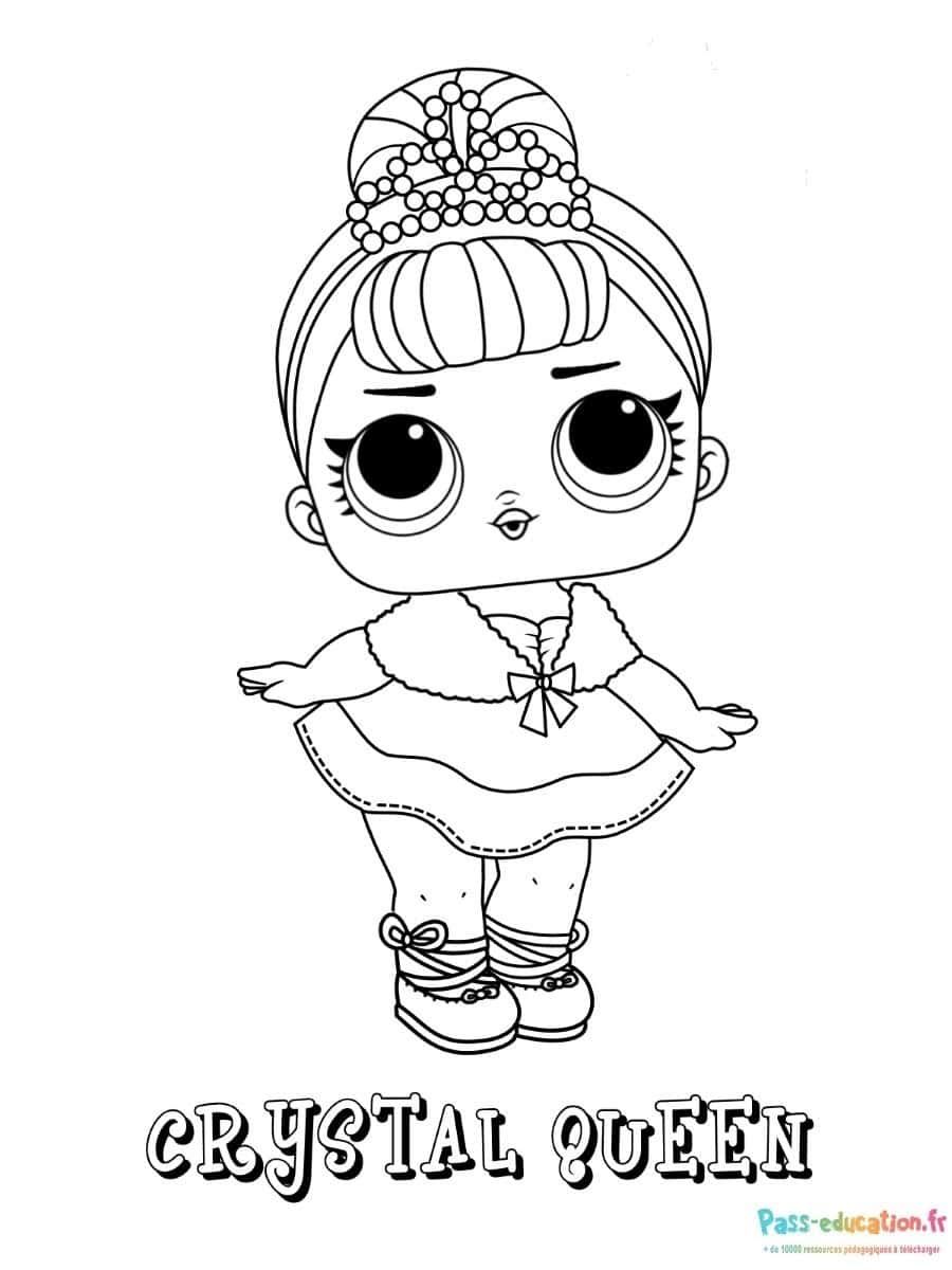 Coloriage Reine Cristalline à imprimer et colorier