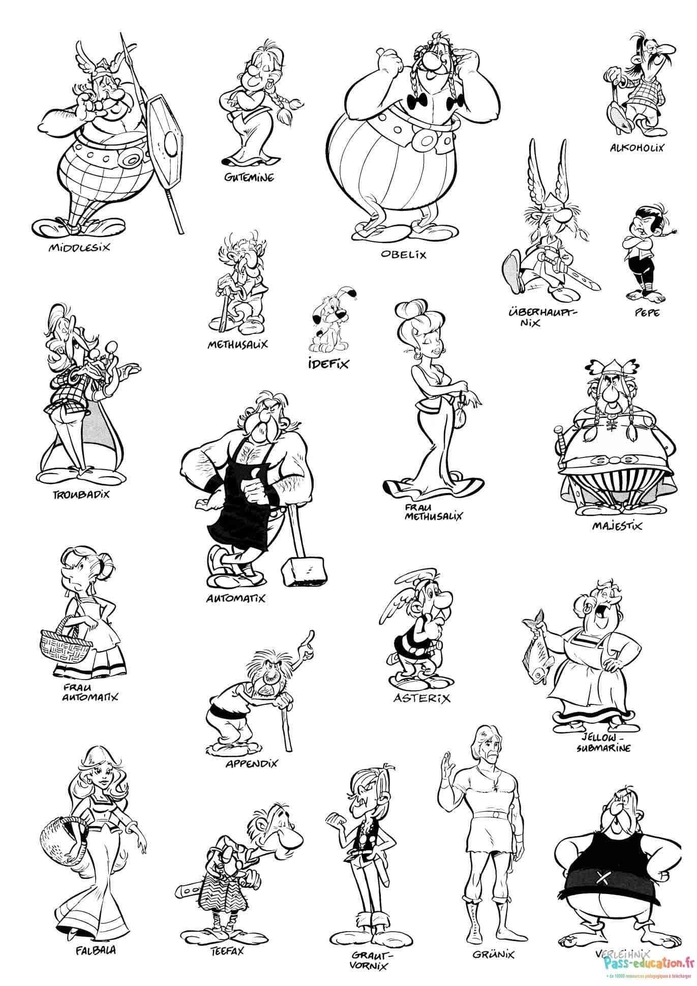 Coloriage Aventures gauloises à imprimer et colorier