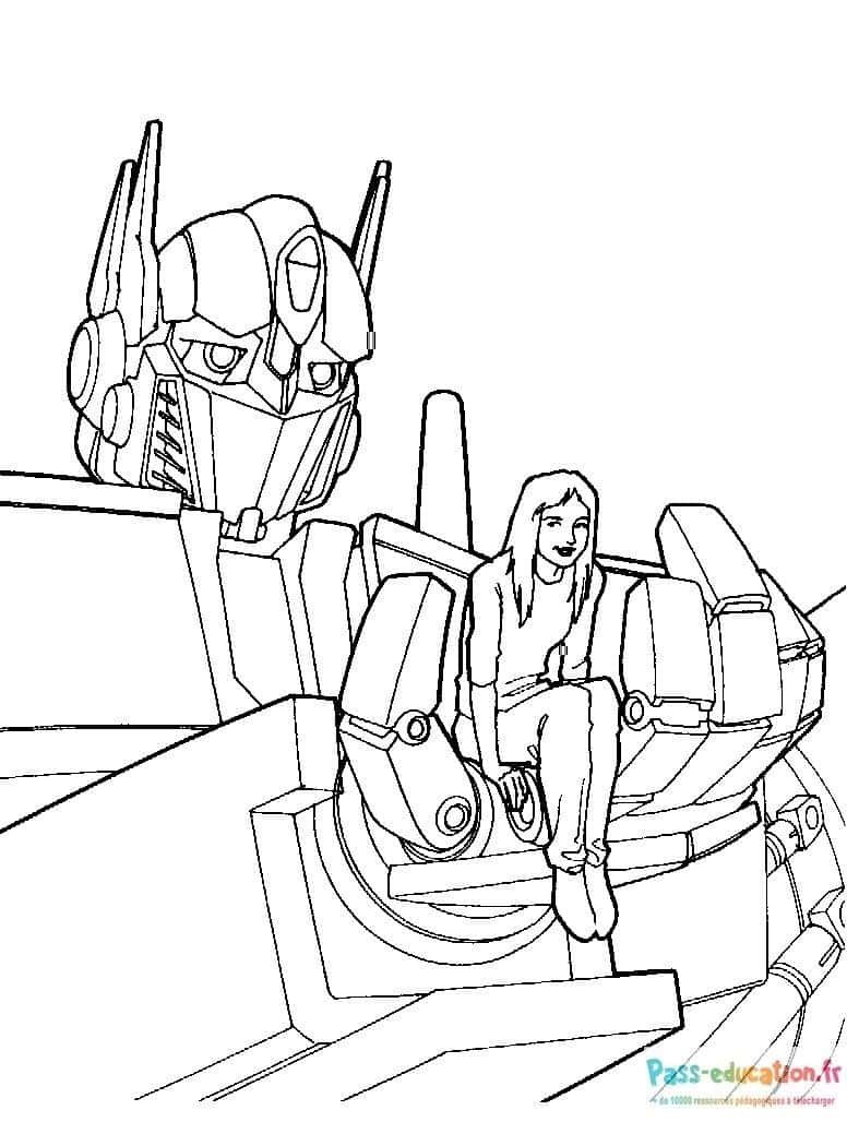 Coloriage Optimus Prime à imprimer et colorier