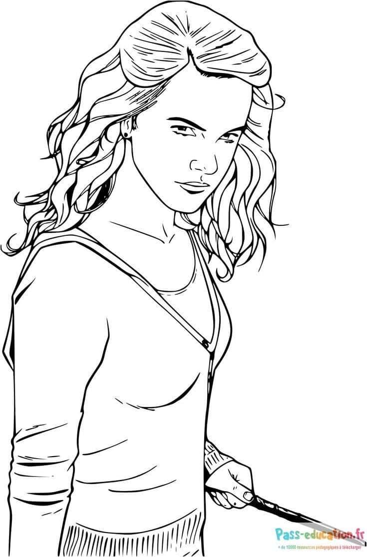 Coloriage Hermione Granger à imprimer et colorier
