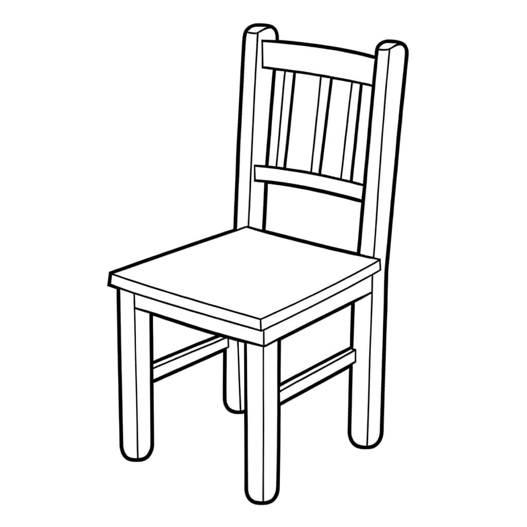 Coloriage Chaise simple à imprimer et colorier