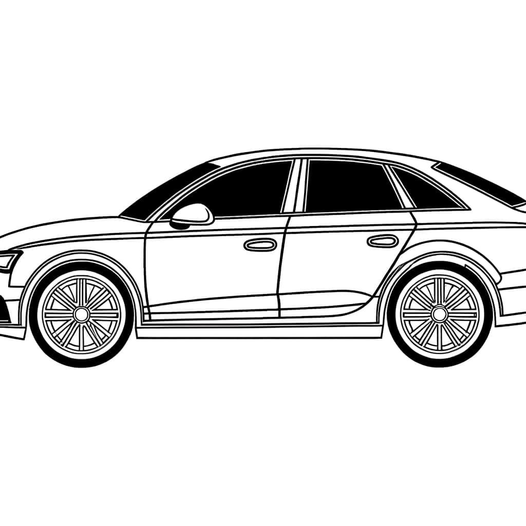 Coloriage Audi stylisée à imprimer et colorier