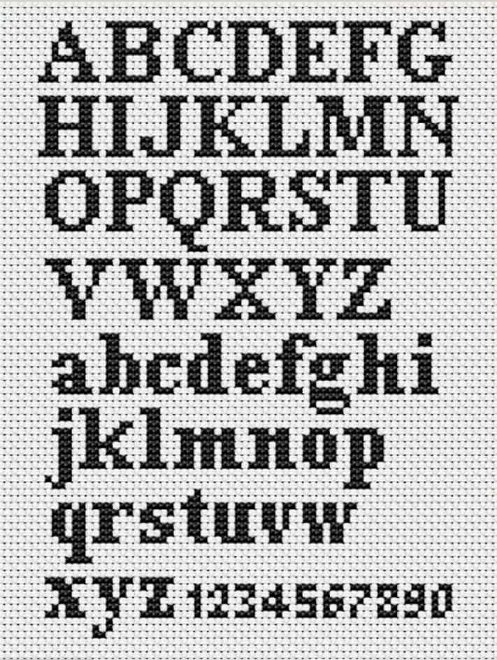 Coloriage Alphabet pixelisé à imprimer et colorier