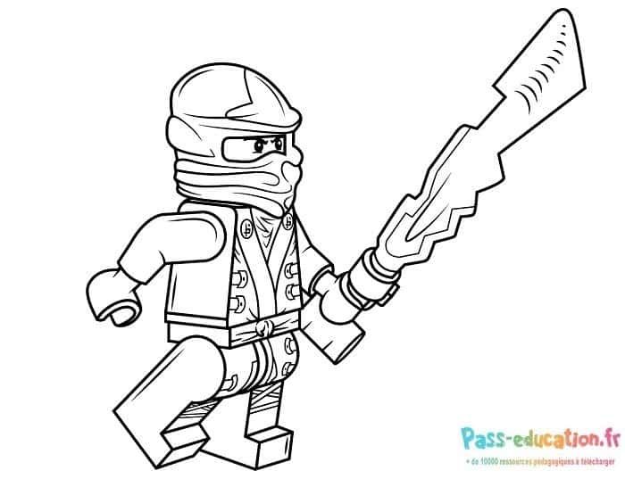 Coloriage Ninjago en action à imprimer et colorier
