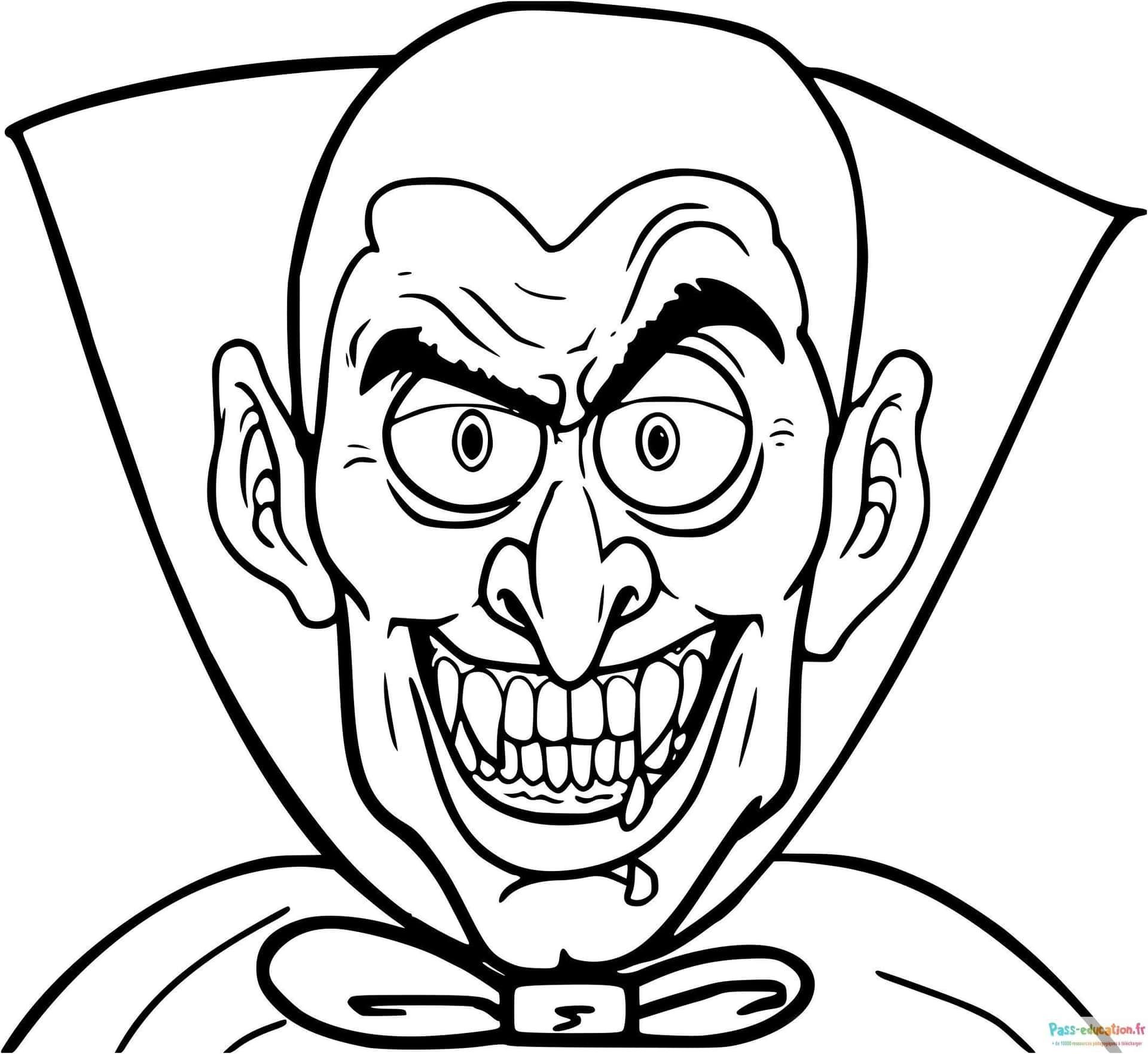 Coloriage Dracula comique à imprimer et colorier