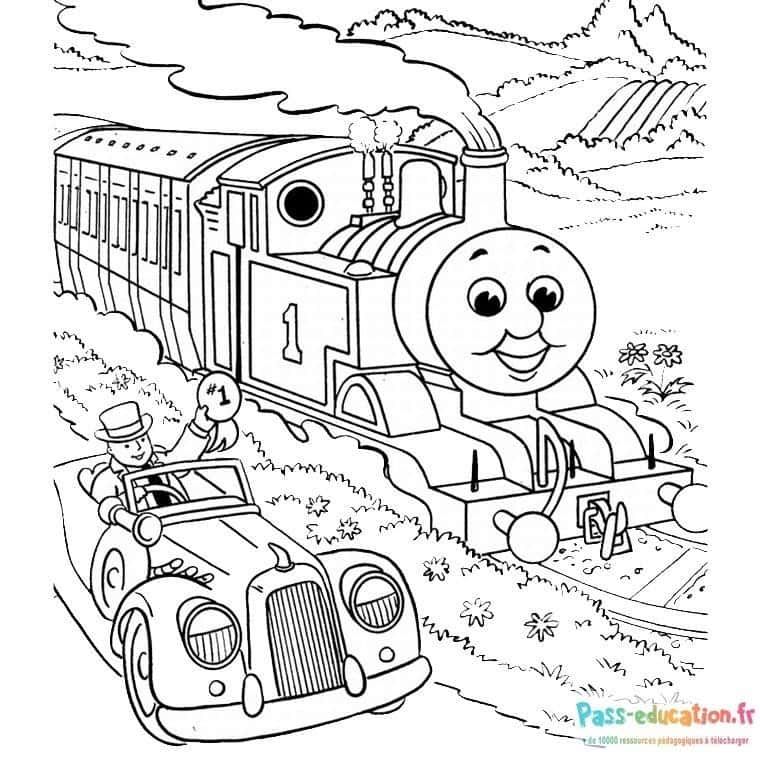 Coloriage Course poursuite à imprimer et colorier