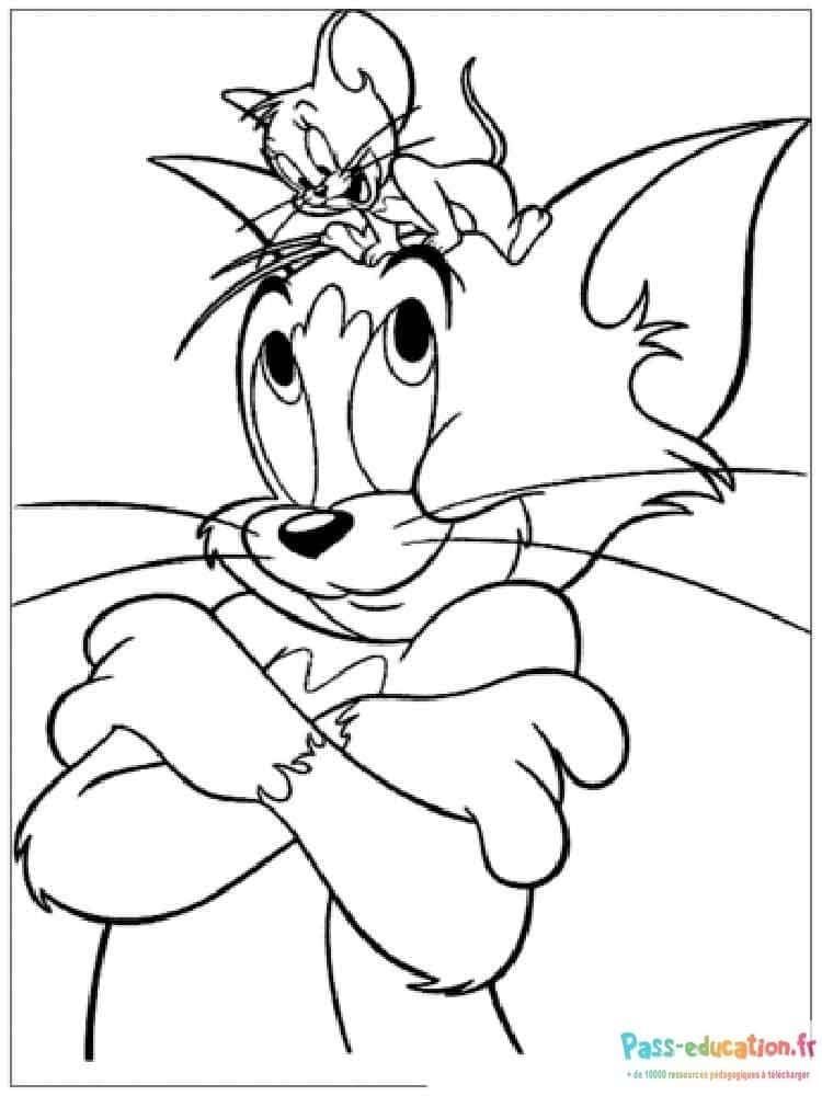 Coloriage Tom et Jerry à imprimer et colorier