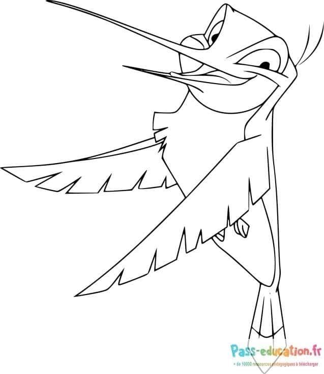 Coloriage Flit en vol à imprimer et colorier