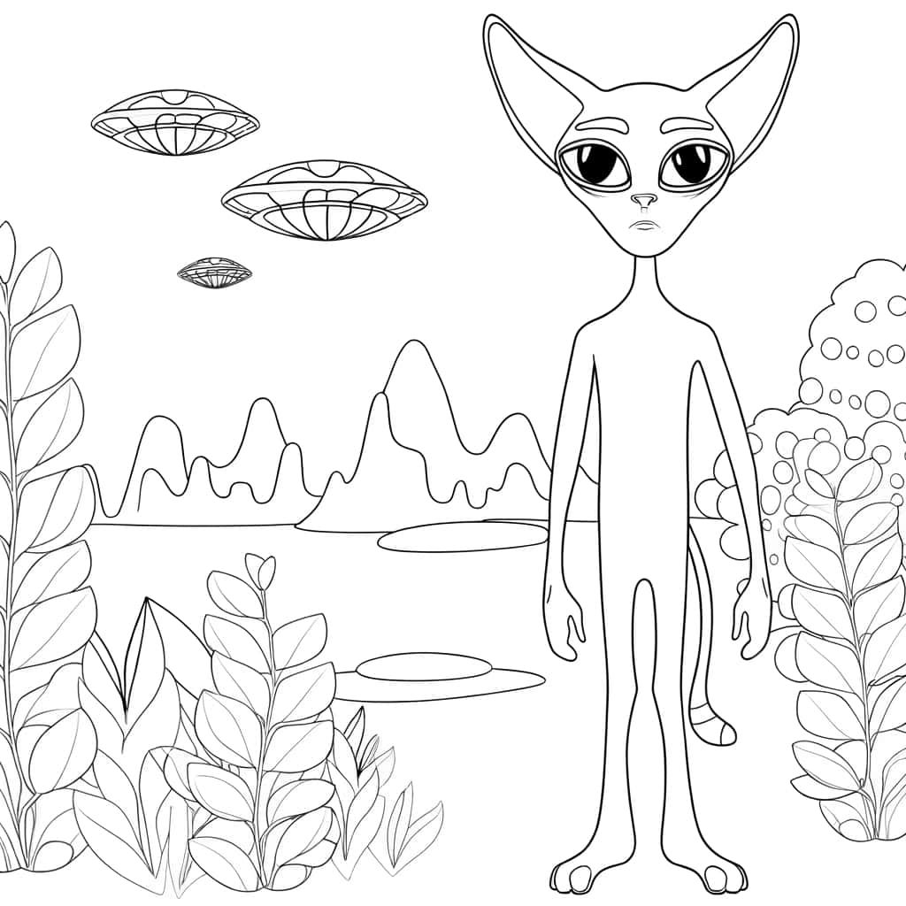 Coloriage Avatar Extraterrestre à imprimer et colorier