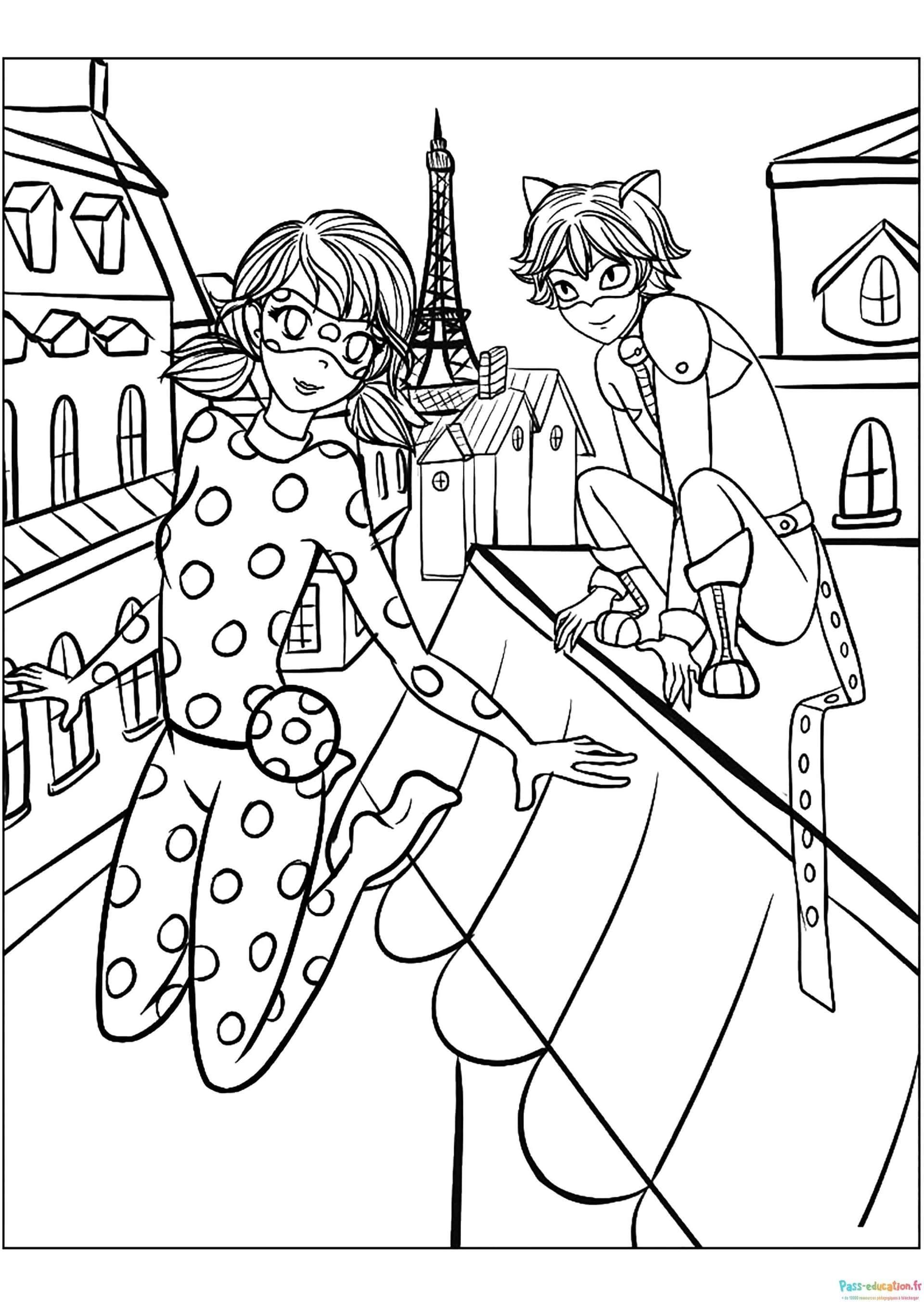 Coloriage Aventures parisiennes à imprimer et colorier