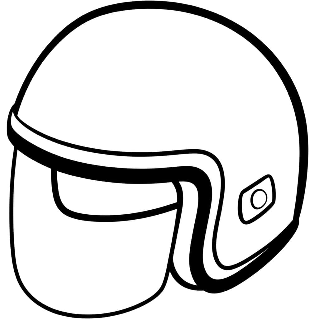 Coloriage Casque de protection à imprimer et colorier