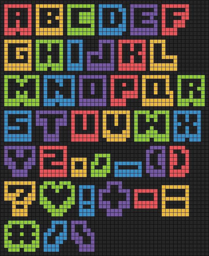 Coloriage Alphabet coloré à imprimer et colorier