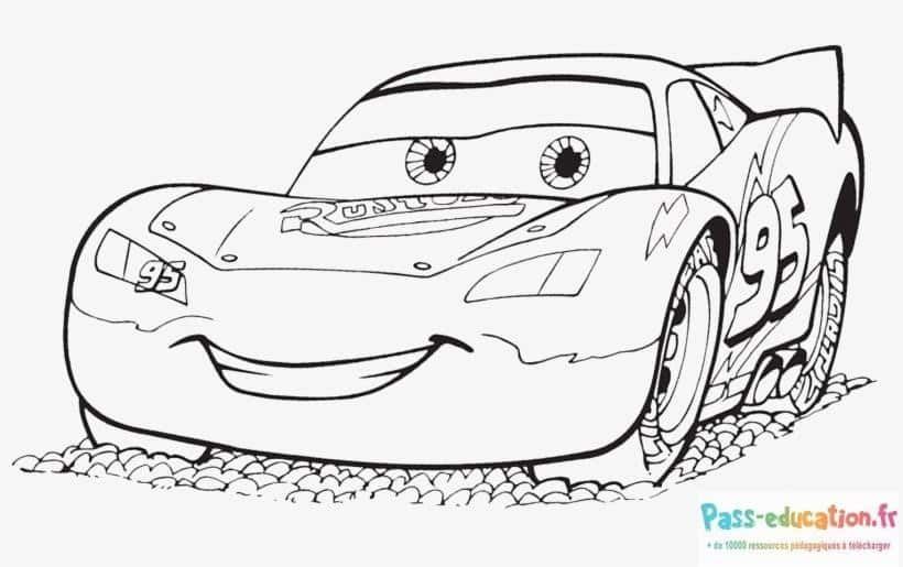 Coloriage Flash McQueen à imprimer et colorier