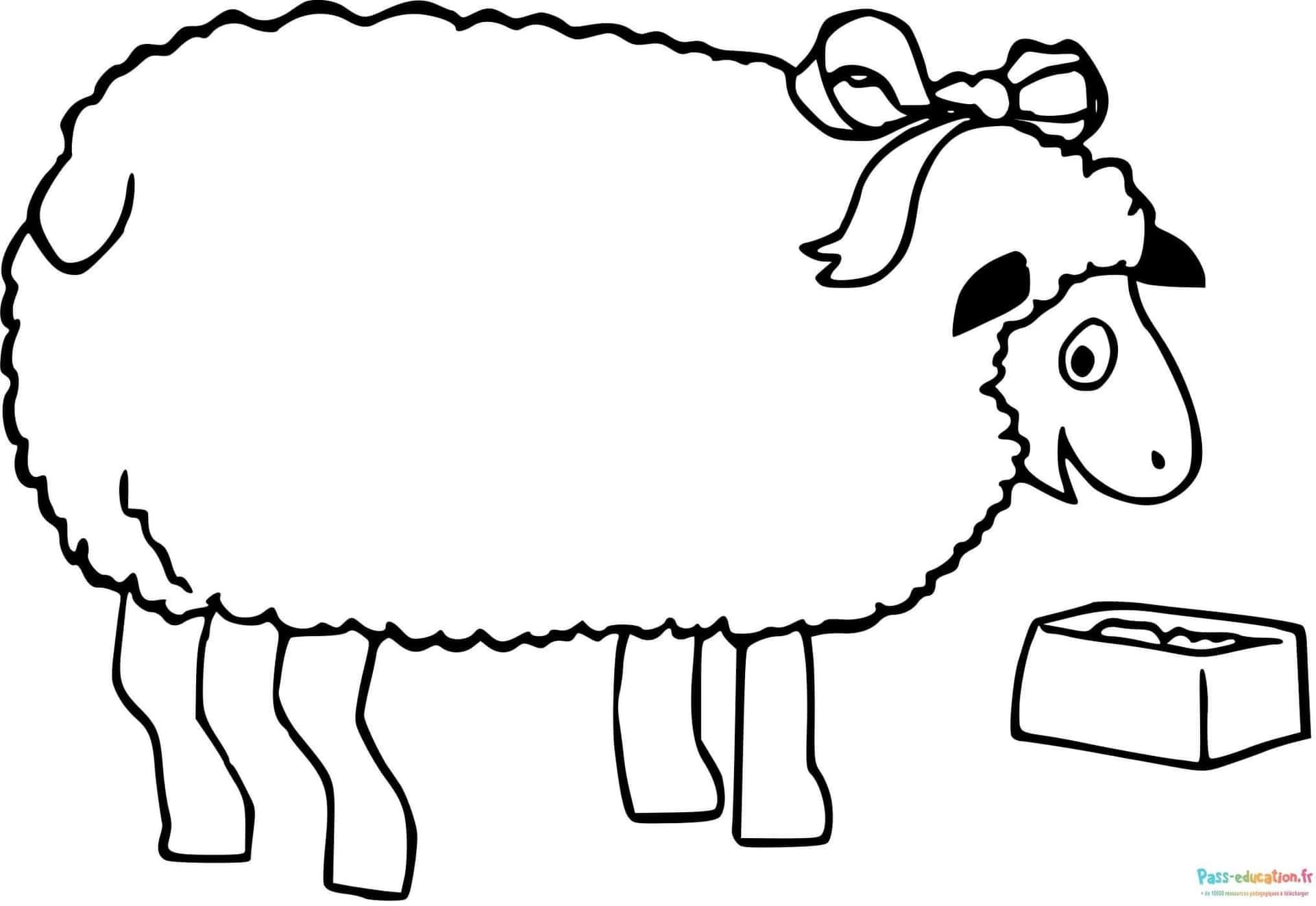 Coloriage Mouton joyeux à imprimer et colorier