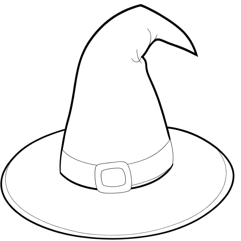 Coloriage Chapeau de sorcière à imprimer et colorier