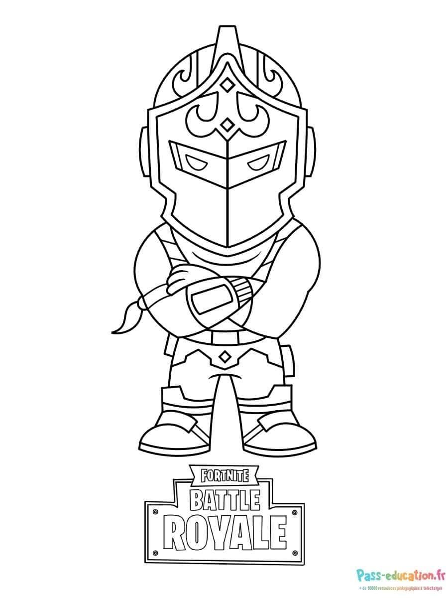 Coloriage Guerrier Fortnite à imprimer et colorier