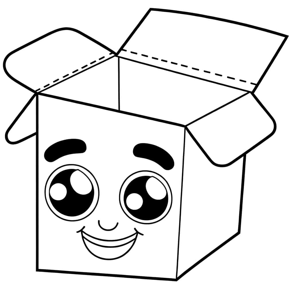 Coloriage Carton souriant à imprimer et colorier