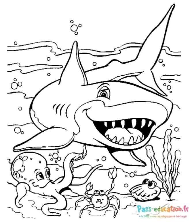 Coloriage Sourire sous-marin à imprimer et colorier
