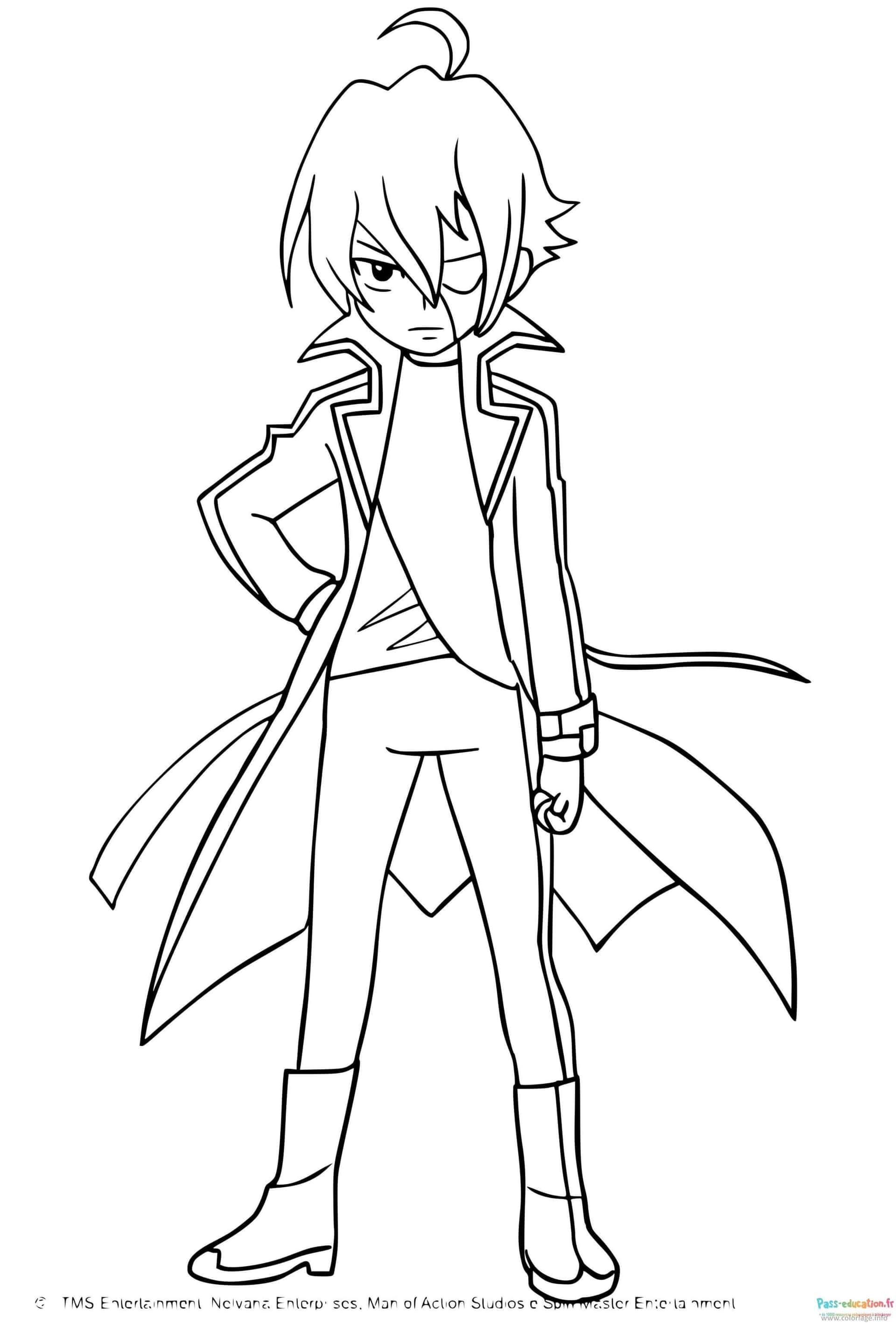 Coloriage Pose héroïque Bakugan à imprimer et colorier