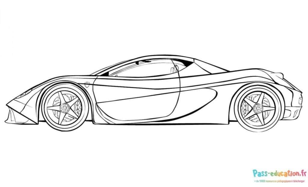 Coloriage Voiture de course à imprimer et colorier