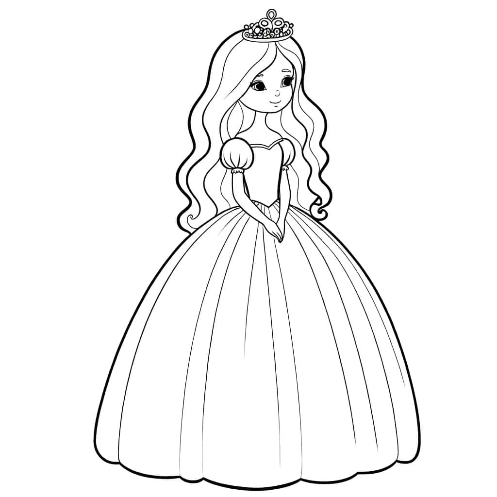 Coloriage Princesse Aurore à imprimer et colorier