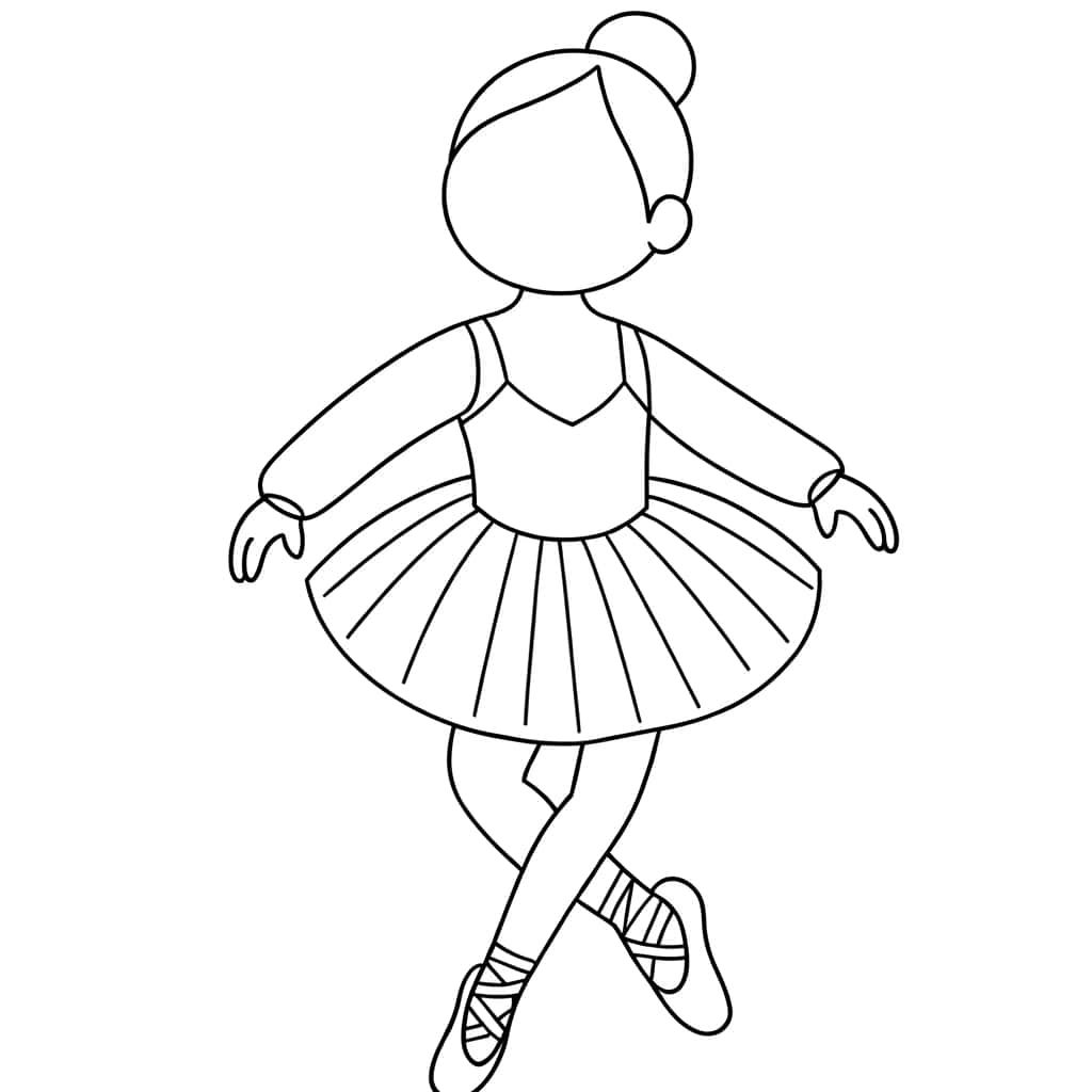 Coloriage Ballerine Danseuse à imprimer et colorier
