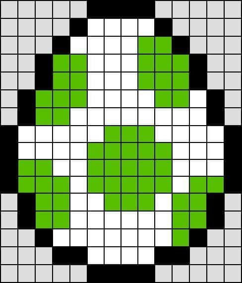 Coloriage Luigi Pixel Art à imprimer et colorier