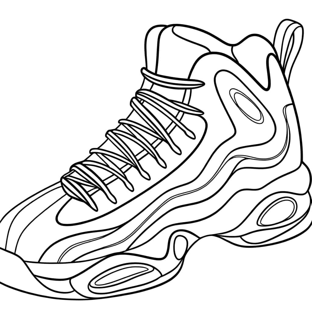 Coloriage Chaussure de sport à imprimer et colorier