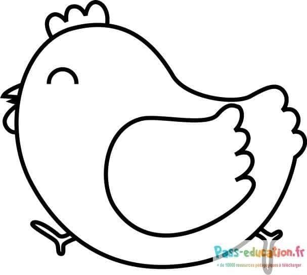 Coloriage Poussin mignon à imprimer et colorier