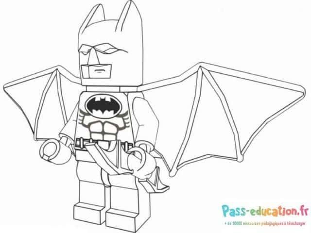 Coloriage Lego Batman volant à imprimer et colorier