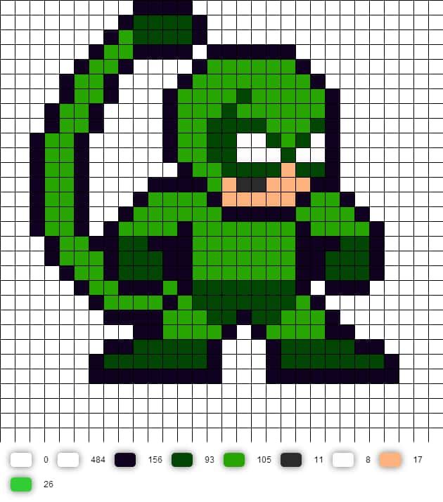 Coloriage Super-héros vert à imprimer et colorier