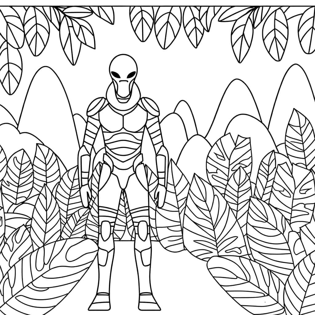 Coloriage Avatar dans la jungle à imprimer et colorier