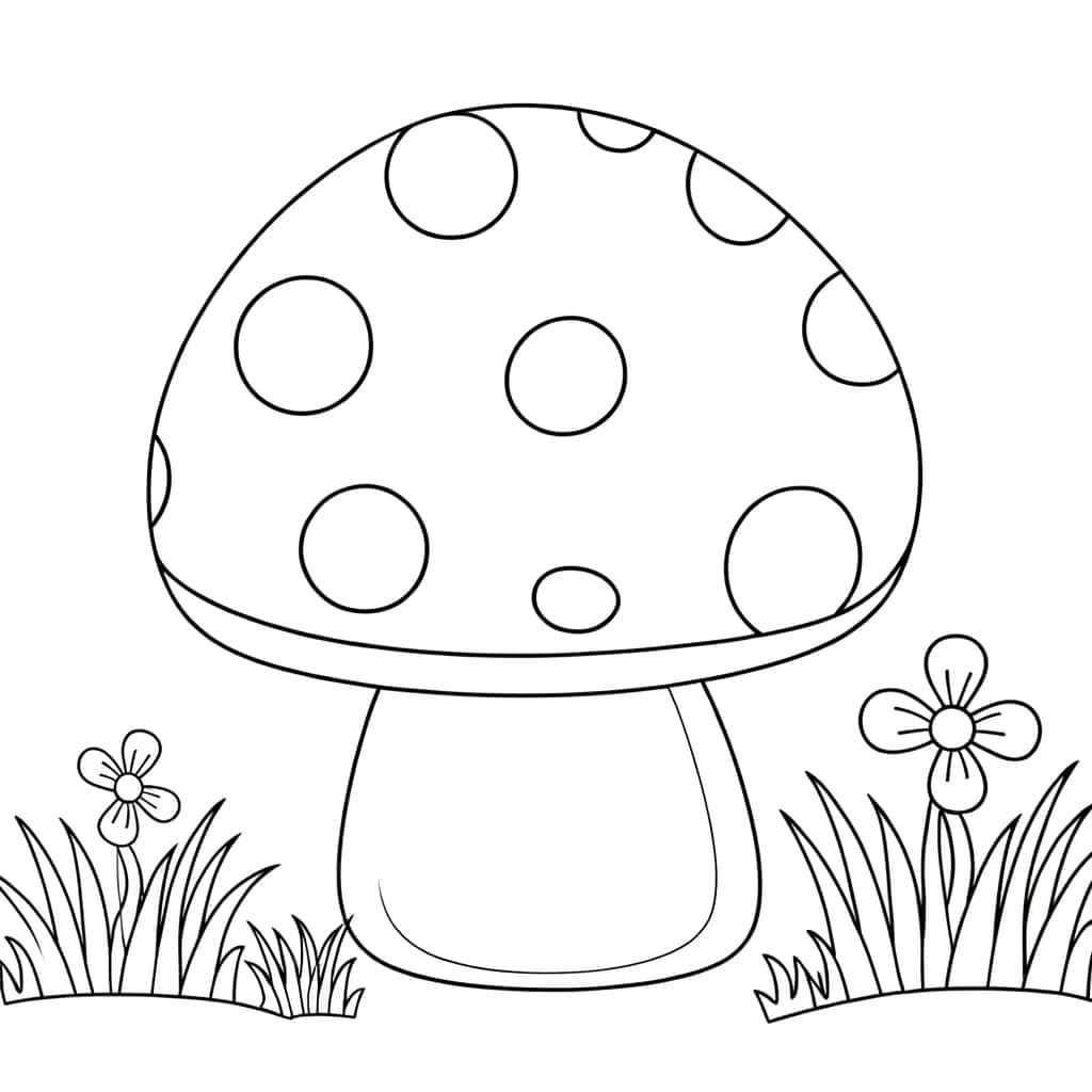 Coloriage Champignon Fantastique à imprimer et colorier