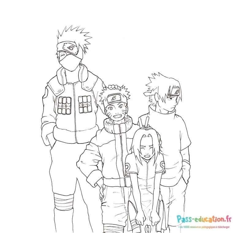 Coloriage Équipe de ninjas à imprimer et colorier