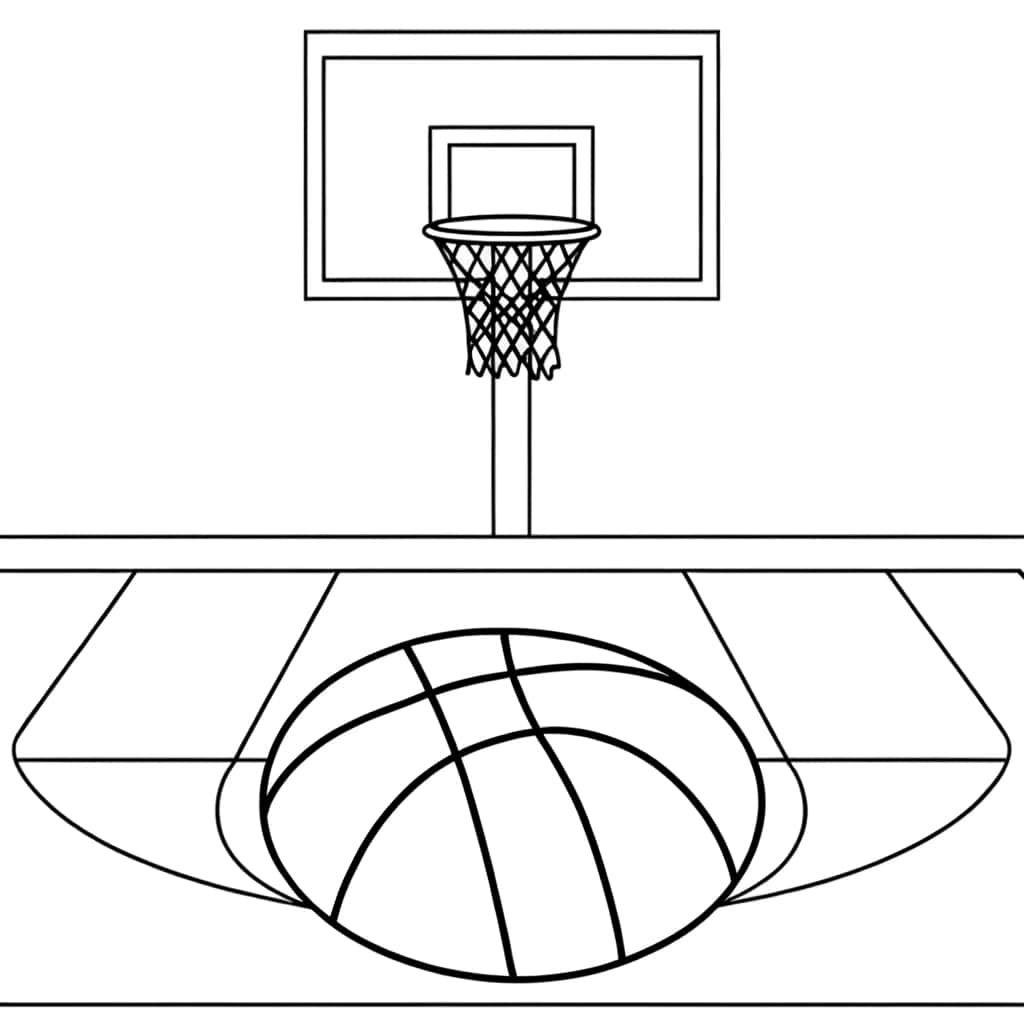 Coloriage Basket sous panier à imprimer et colorier
