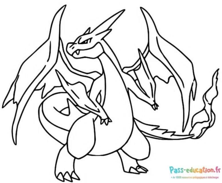 Coloriage Dessin Dragon Volant à imprimer et colorier