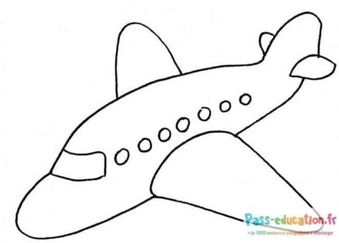 Coloriage Avion à colorier à imprimer et colorier
