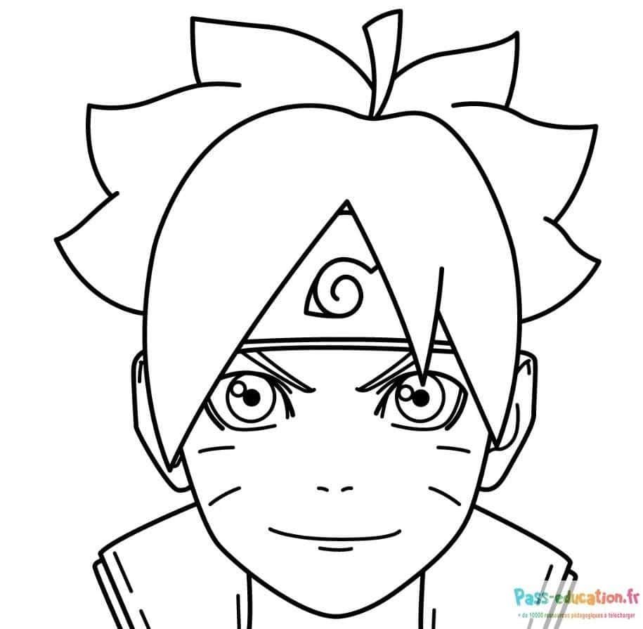 Coloriage Personnage féminin Boruto à imprimer et colorier