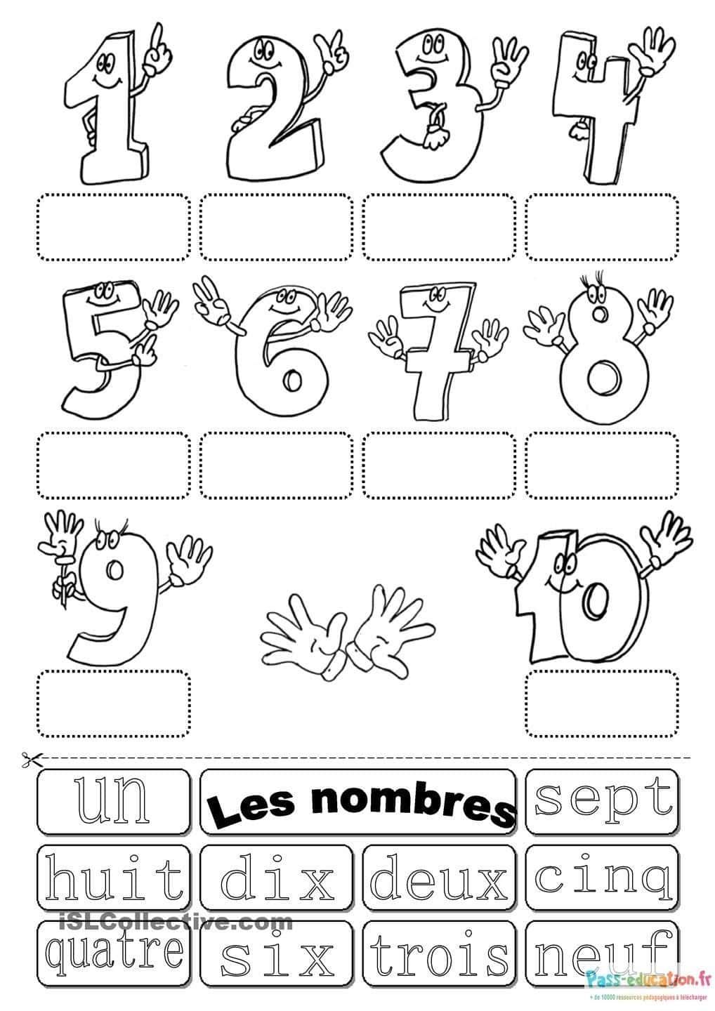 Coloriage Chiffres animés à imprimer et colorier