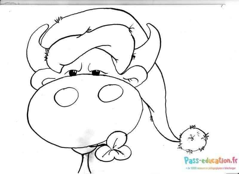 Coloriage Vache et souris à imprimer et colorier